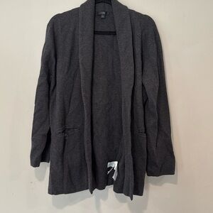 J Crew Camille Sweater-blazer Shawl Collar Cardigan  Size Large Dark Gray  1611
